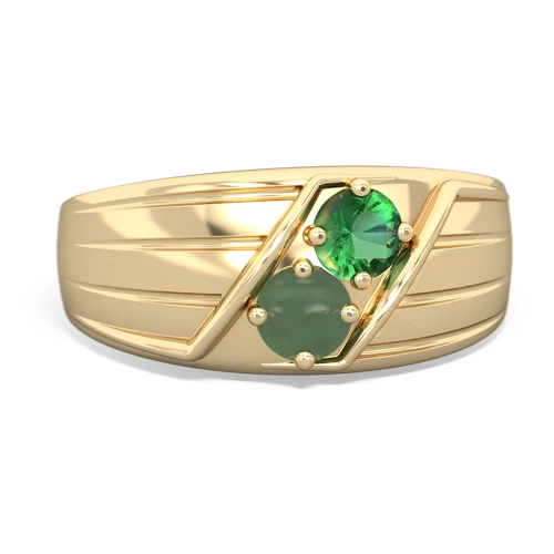 lab emerald-jade mens ring