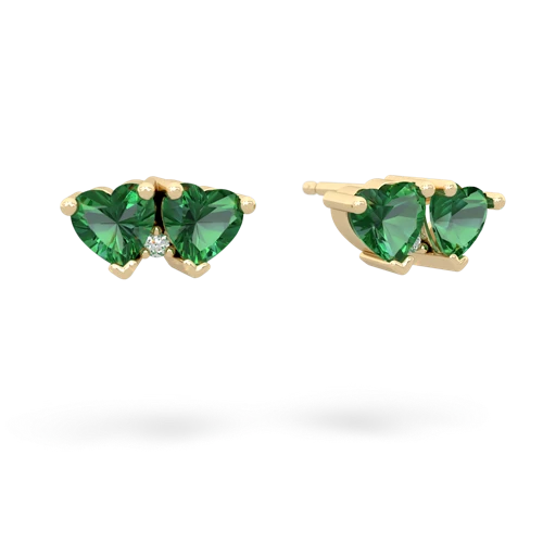 lab emerald-lab emerald  earrings