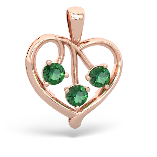 tanzanite-pink sapphire love heart pendant
