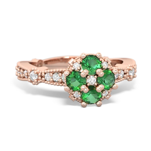 lab emerald-lab emerald art deco engagement ring