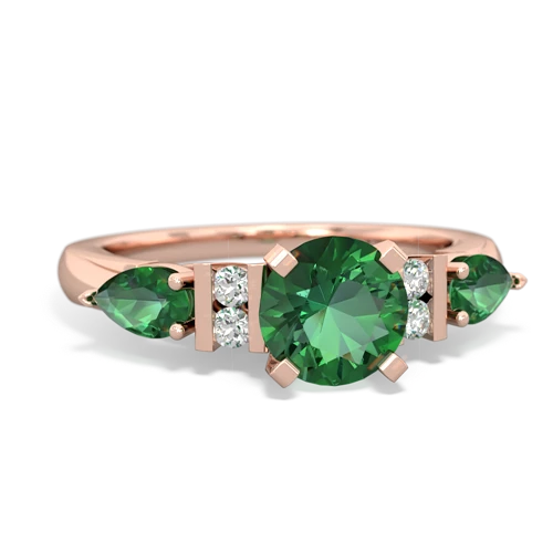 emerald-lab emerald engagement ring