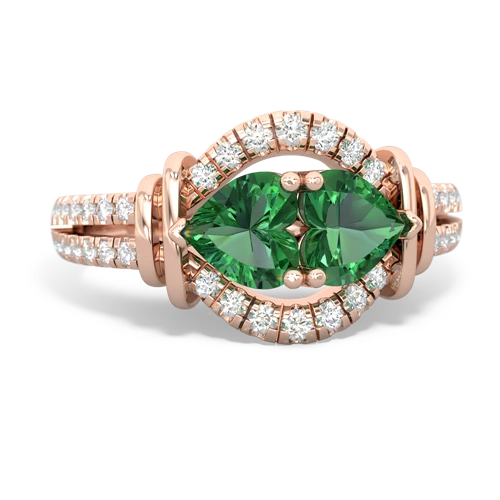 lab emerald-lab emerald pave keepsake ring