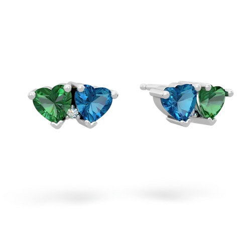 lab emerald-london topaz  earrings