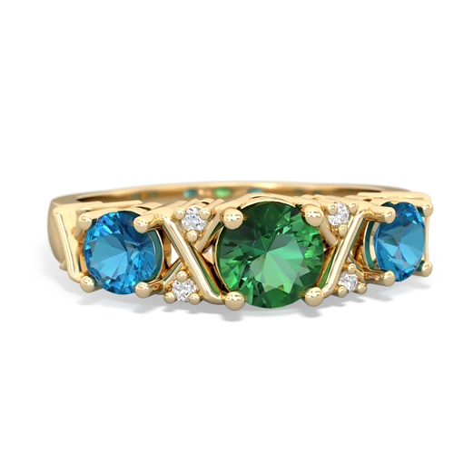 lab emerald-london topaz timeless ring