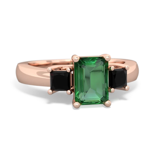 lab emerald-onyx timeless ring