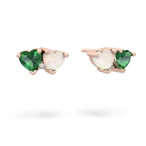 lab emerald-opal  earrings