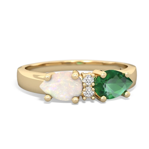 lab emerald-opal timeless ring