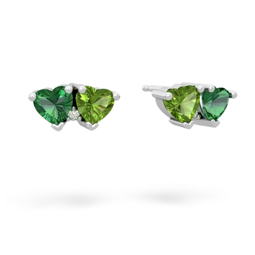 lab emerald-peridot  earrings