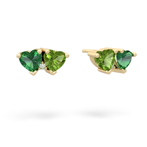 lab emerald-peridot  earrings