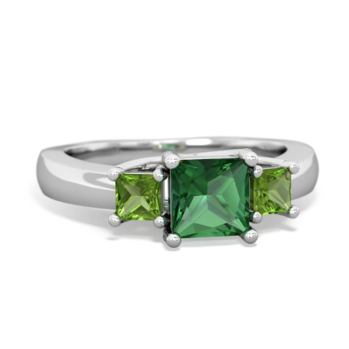 lab emerald-peridot timeless ring