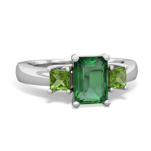 lab emerald-peridot timeless ring