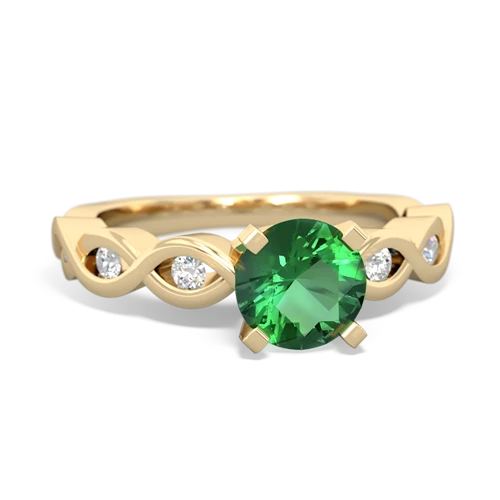 lab emerald engagement ring