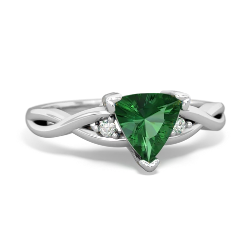 lab emerald filligree ring