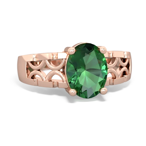 lab emerald modern ring