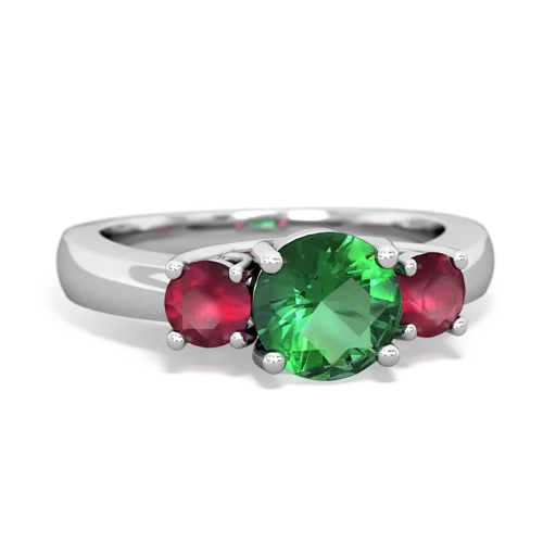 lab emerald-ruby timeless ring