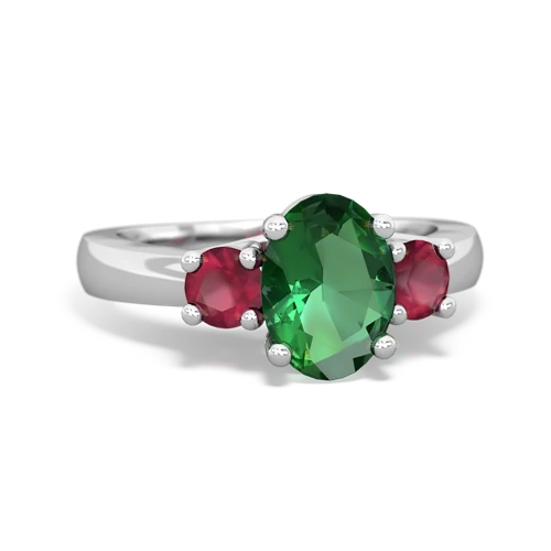 lab emerald-ruby timeless ring