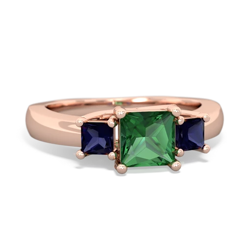 lab emerald-sapphire timeless ring