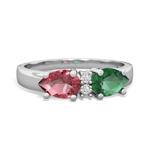 lab emerald-tourmaline timeless ring