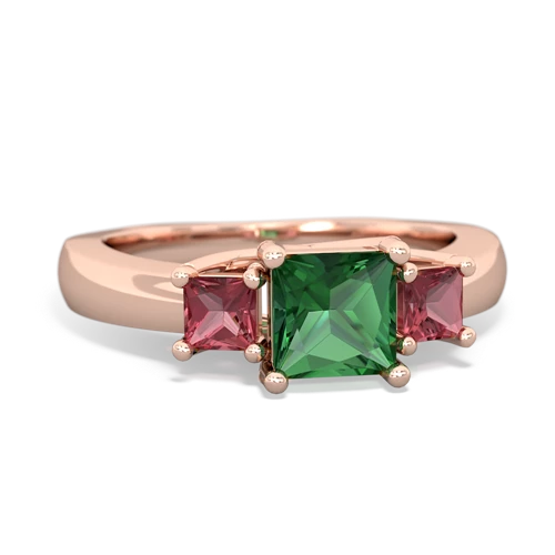 lab emerald-tourmaline timeless ring