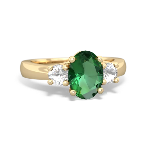 lab emerald-white topaz timeless ring