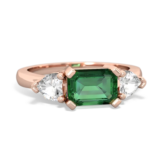 lab emerald-white topaz timeless ring