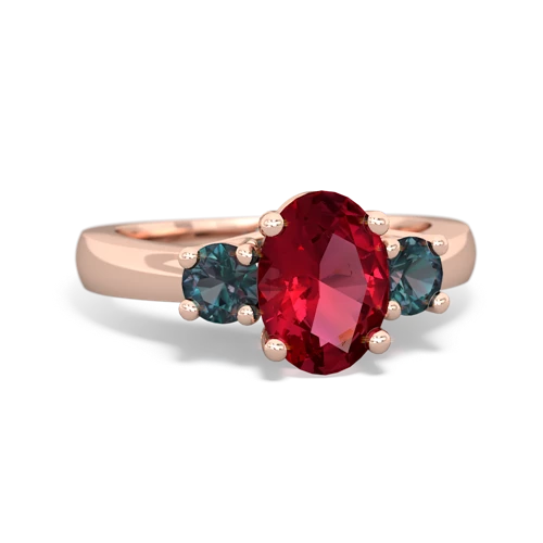 lab ruby-alexandrite timeless ring