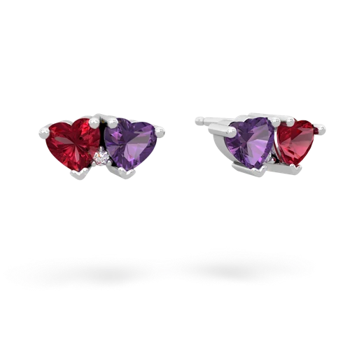 lab ruby-amethyst  earrings