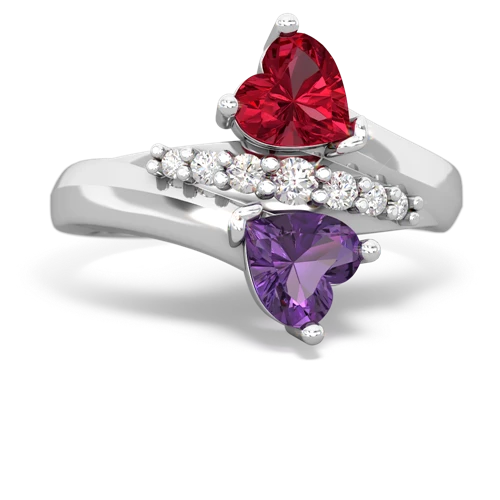 lab ruby-amethyst modern ring