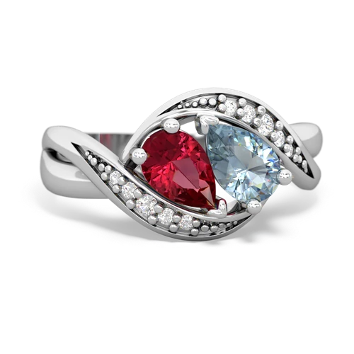 lab ruby-aquamarine keepsake curls ring