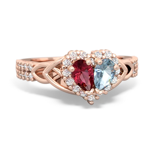 lab ruby-aquamarine keepsake engagement ring