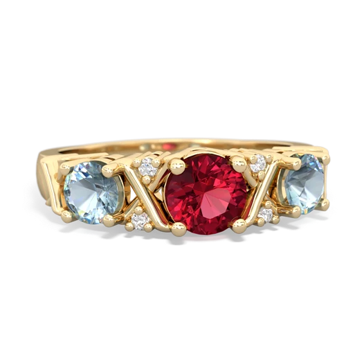 lab ruby-aquamarine timeless ring