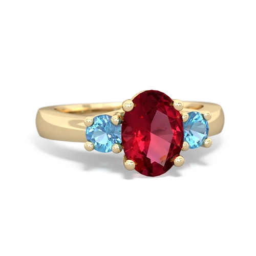 lab ruby-blue topaz timeless ring