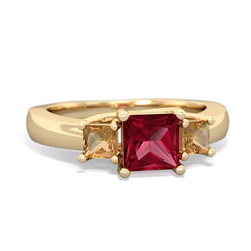 lab ruby-citrine timeless ring