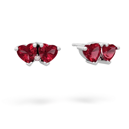 lab ruby  earrings