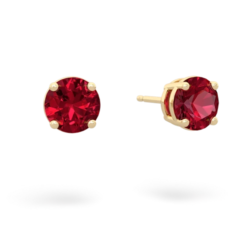 lab ruby stud earrings