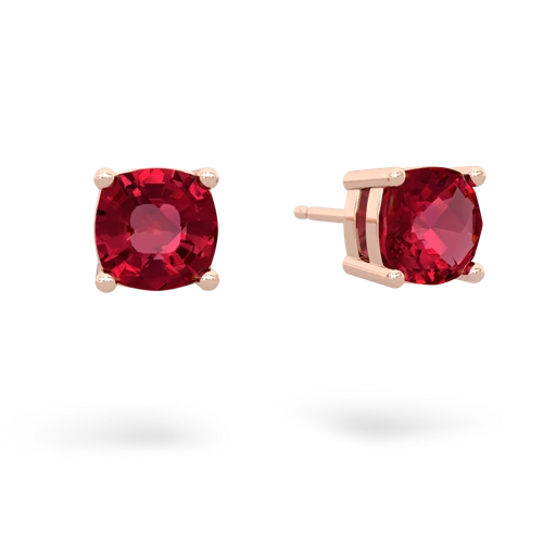 lab ruby stud earrings