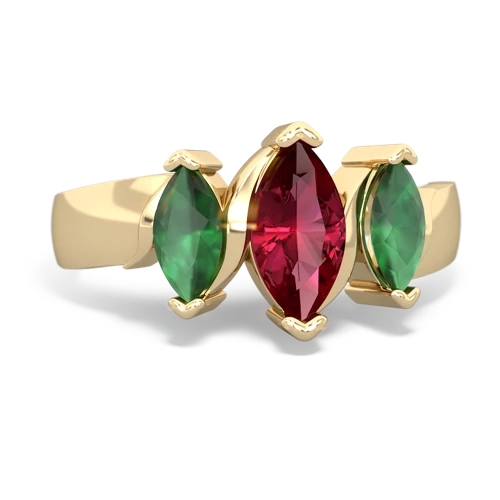 lab ruby-emerald keepsake ring