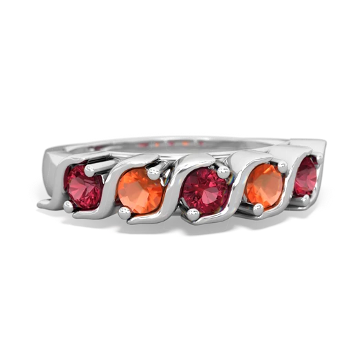 lab ruby-fire opal timeless ring