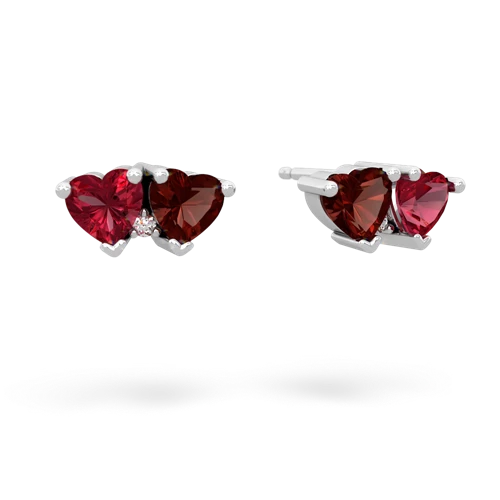 lab ruby-garnet  earrings