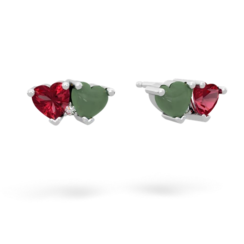 lab ruby-jade  earrings