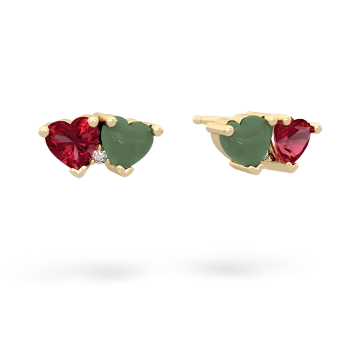 lab ruby-jade  earrings