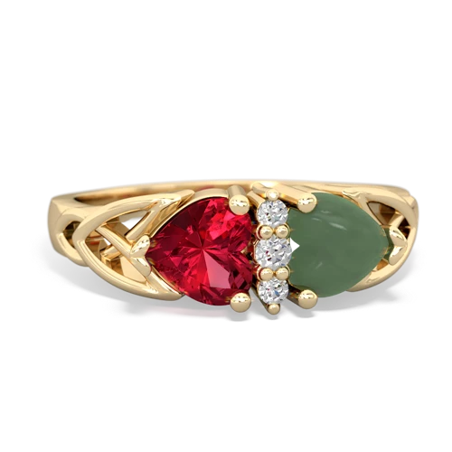 lab ruby-jade celtic ring