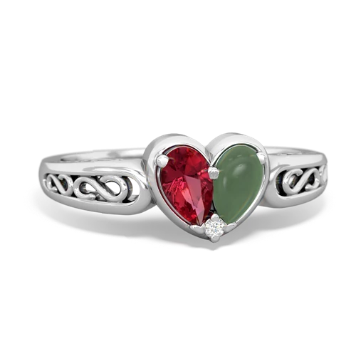 lab ruby-jade filligree ring