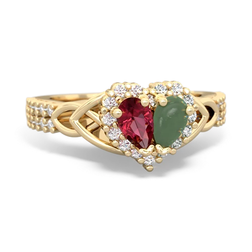 lab ruby-jade keepsake engagement ring