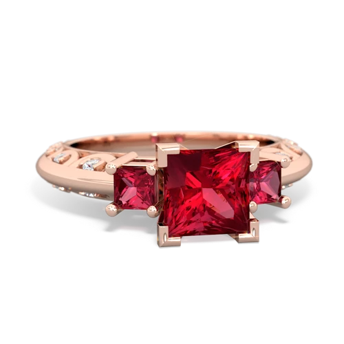 lab ruby-tourmaline engagement ring