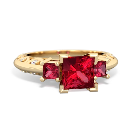 garnet-ruby engagement ring