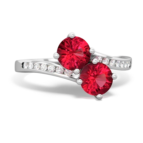 lab ruby-lab ruby two stone channel ring