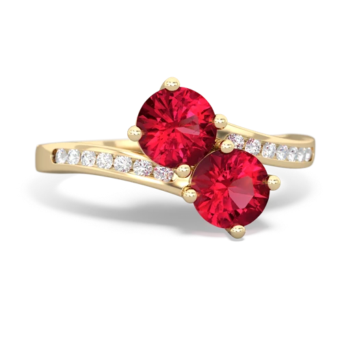 lab ruby-lab ruby two stone channel ring