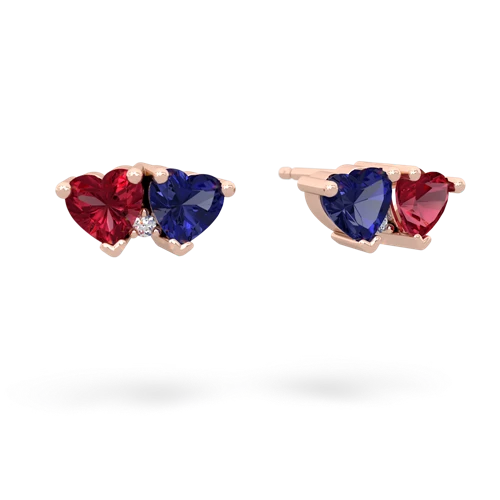 lab ruby-lab sapphire  earrings