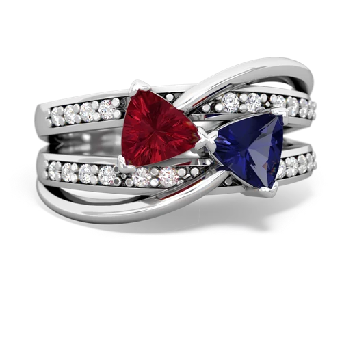 lab ruby-lab sapphire couture ring